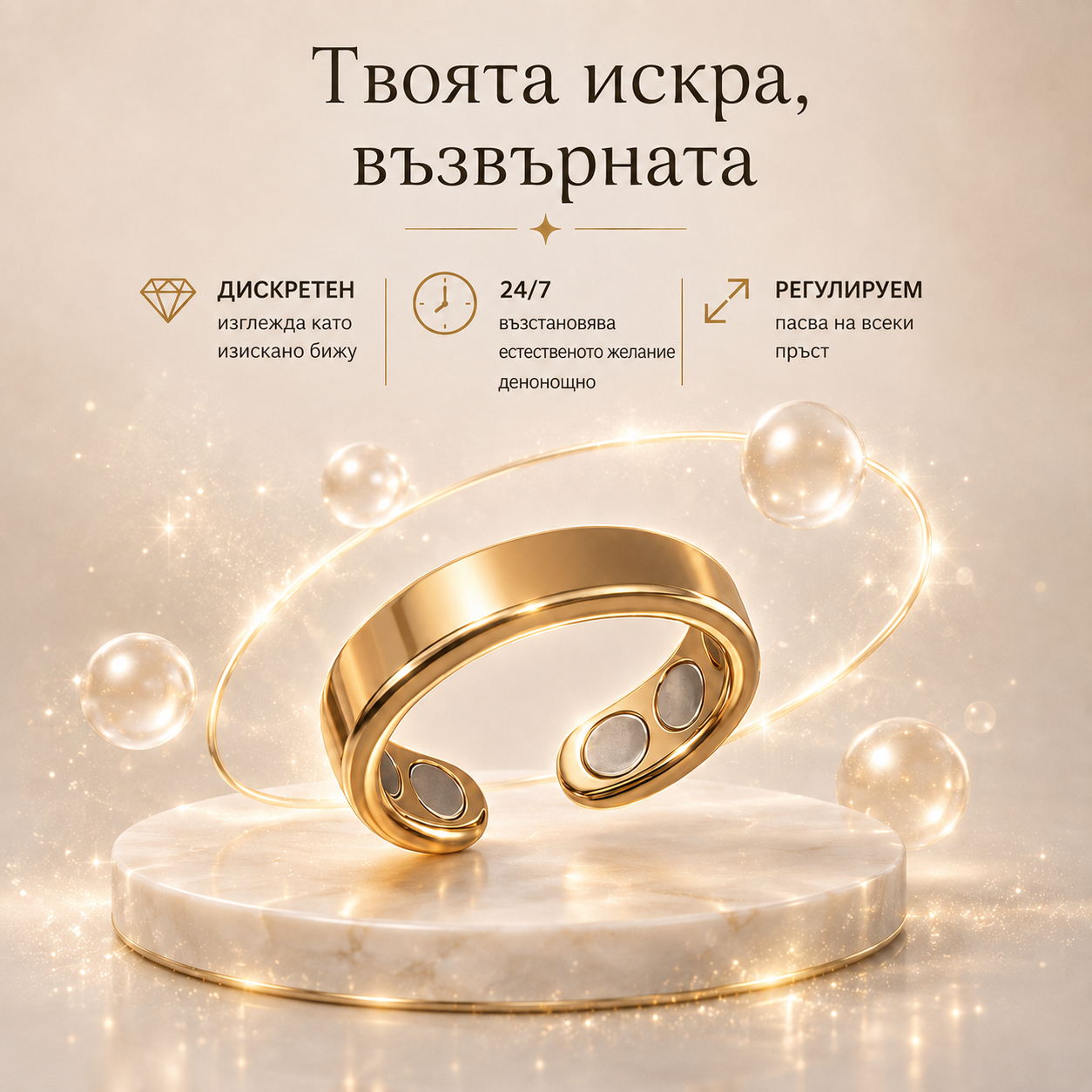 OVONIRA™ – Магнитен пръстен за баланс в менопаузата